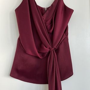 ASTR plum color peplum top